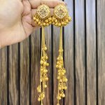 Prisha kashmiri brass earrings white