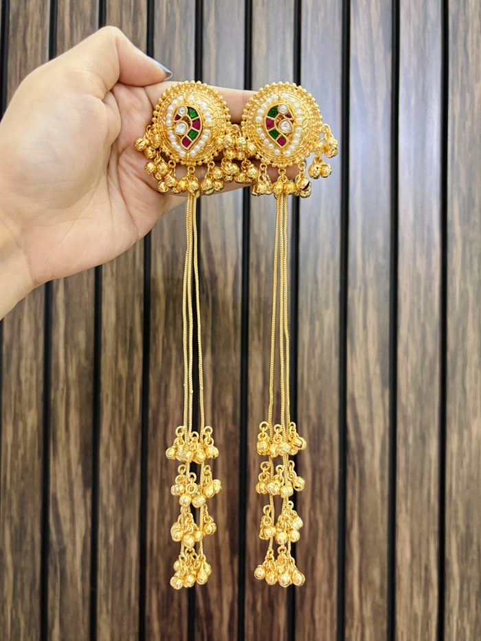 Bhavya circle kashmiri brass earrings - Image 1