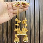 Bird two jhumki kashmiri brass earrings