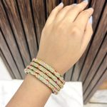 Multi stone bangles set of 4