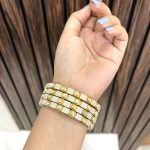 Pearl kundan bangles set of 4
