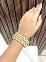 Pearl kundan bangles set of 4 - Image 2