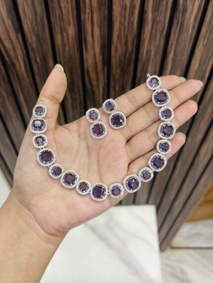 Alani ad necklace purple