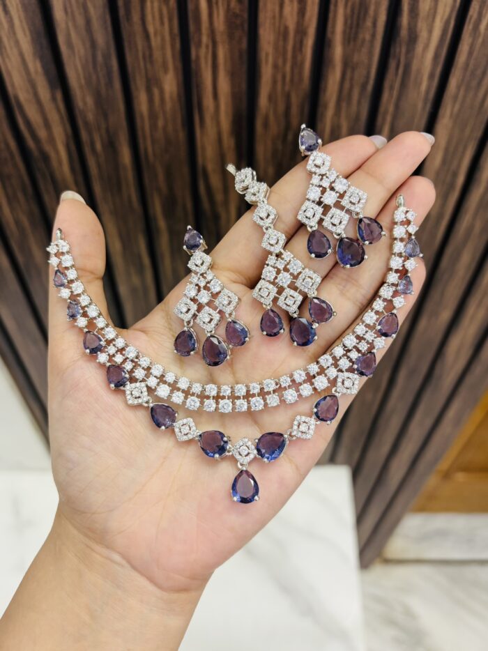 sapna ad necklace (purple) - Image 1