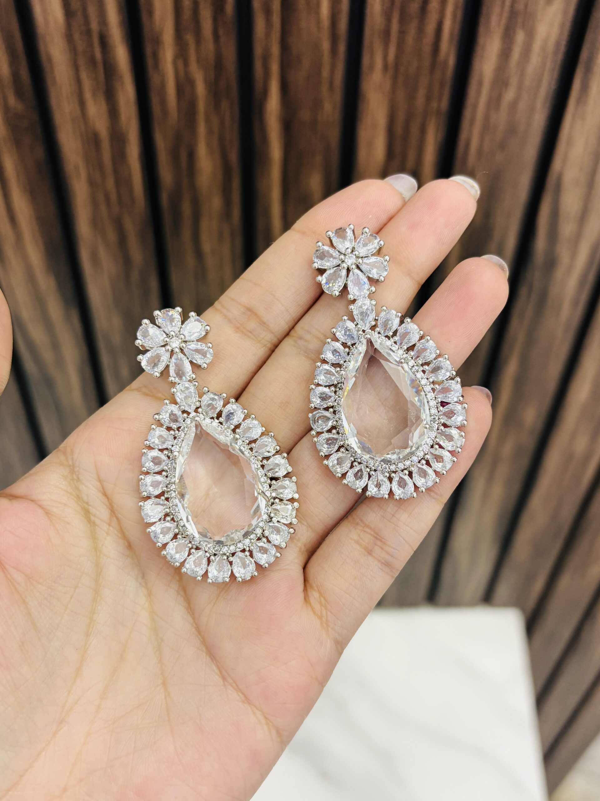 IMG_6089 Tashi Ad earrings white - Image 1