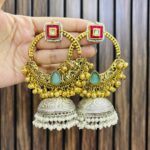Circle brass earring