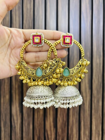 Circle brass earring