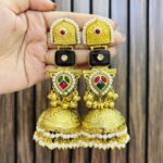 Rupi golden brass jhumka