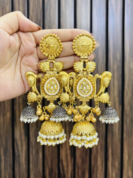 Shikhawat brass earrings