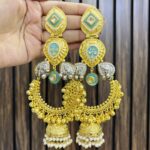 Manmeen brass earring turquoise