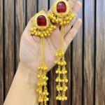 Aditi brass earring ruby