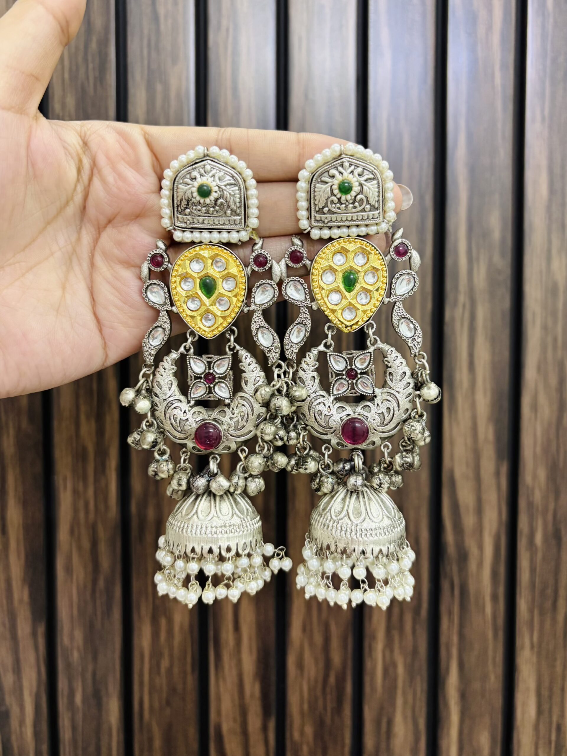 IMG_6231-compressed Shazia brass earring - Image 1