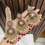 Ruhi  earrings with mangtika ruby