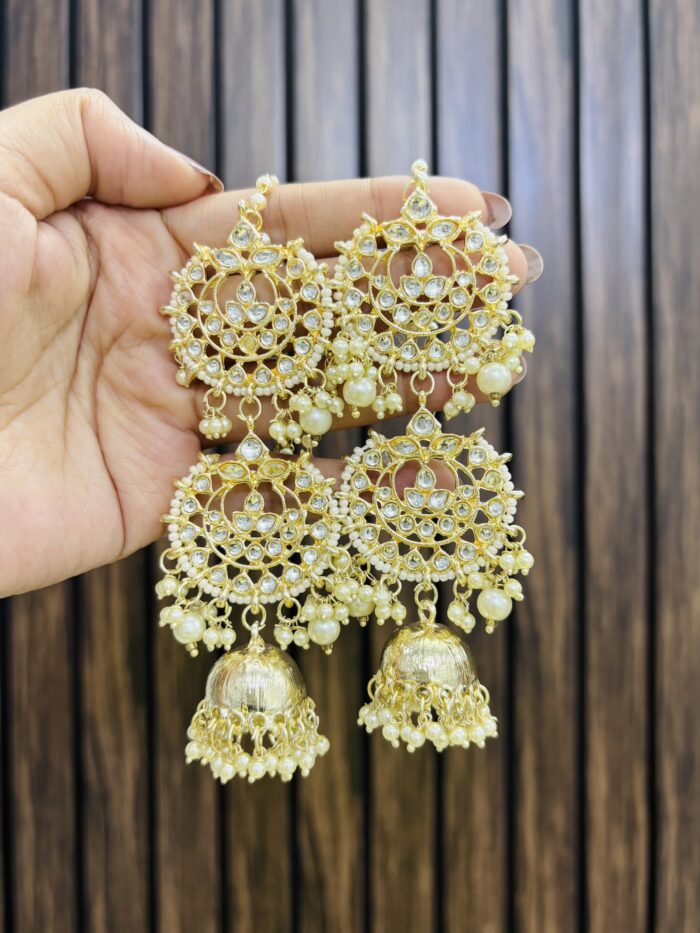 Bhoomika golden earrings - Image 1