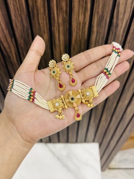 Sadhna golden necklace