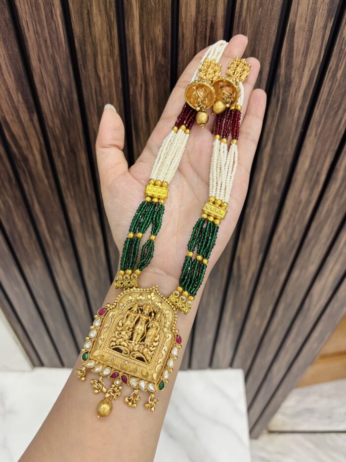 Ram mandir gold a like necklace - Image 1