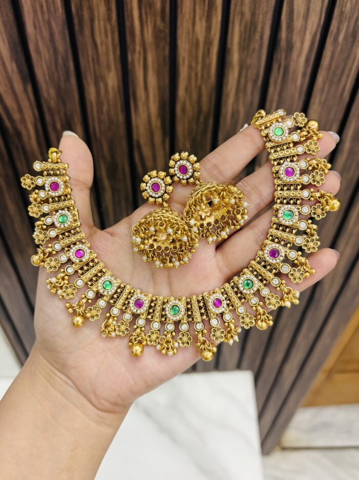 Rekha gold a like necklace - Image 1