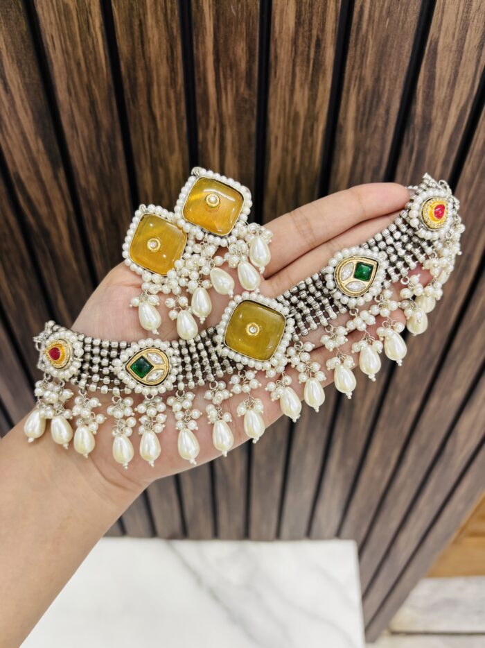 Ashvini brass choker yellow - Image 1