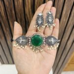 Anchal brass choker green