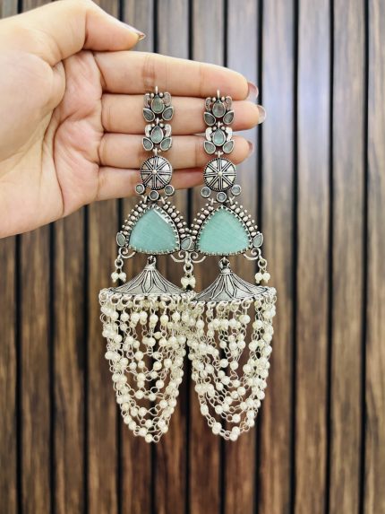 Rachna brass earrings mint