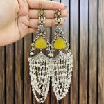 Rachna brass earrings Yellow