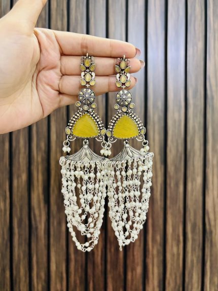Rachna brass earrings Yellow