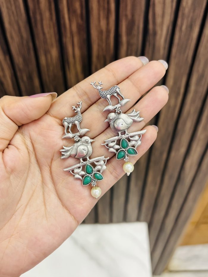 Deer brass earrings - Image 1