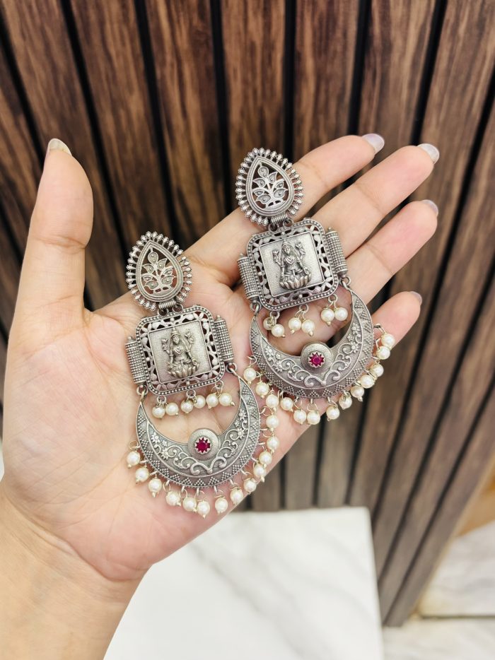 Lakshmi brass earrings - Image 1