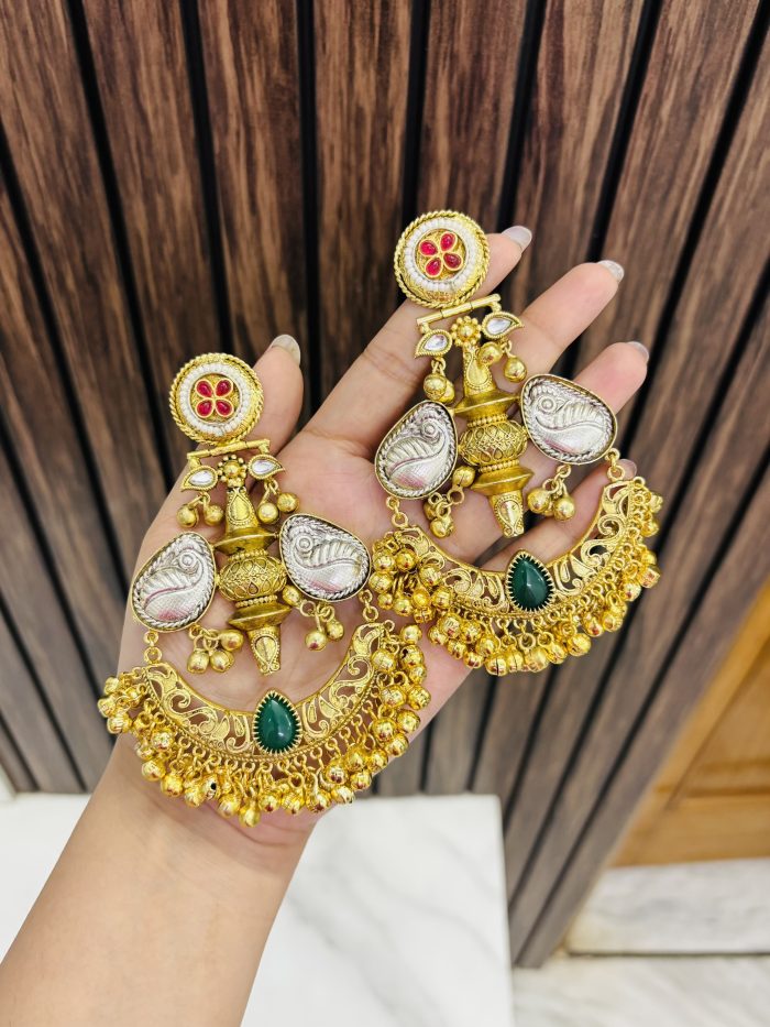 Rekha brass earrings - Image 1