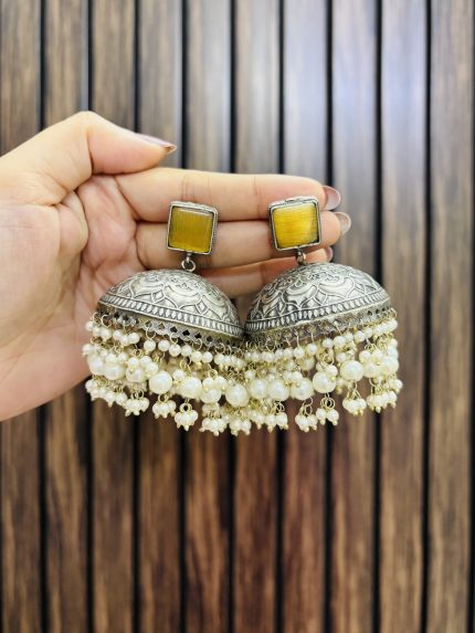 Big jhumka yellow