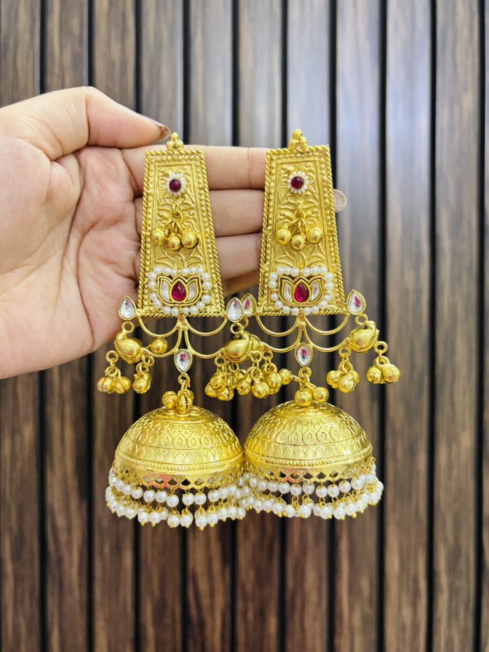 Trisha brass jhumka - Image 1