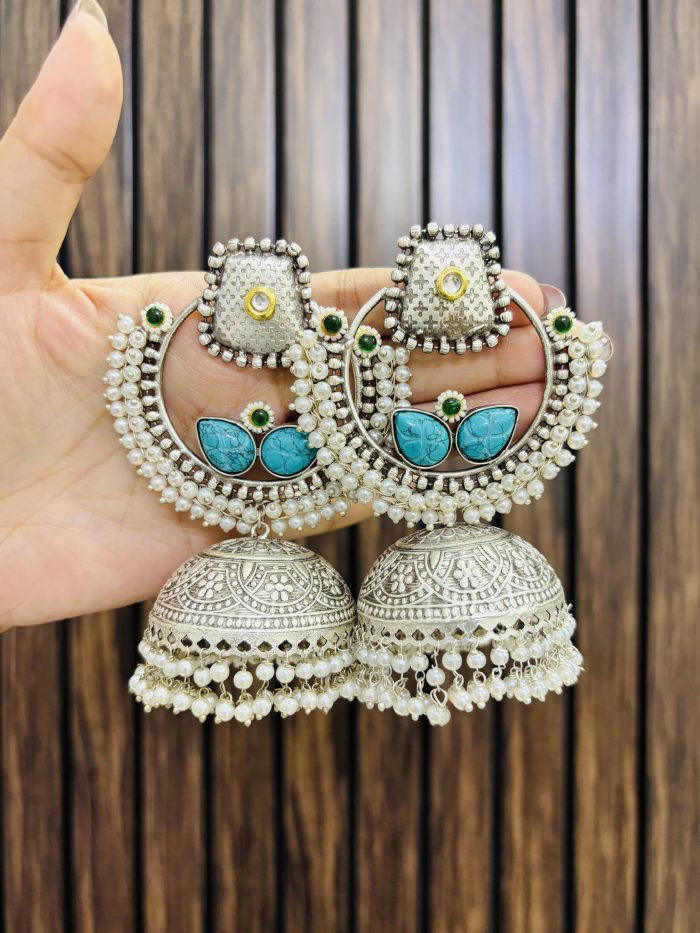 Arvi brass jhumka - Image 1