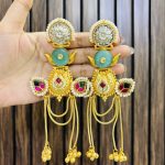 Dhara kashmiri brass earrings mint