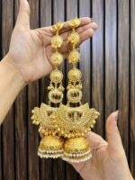 Gunjan brass earrings