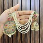 Jhumka with mangtika earrings