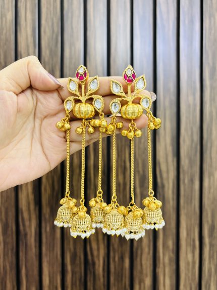 Divya brass earrings