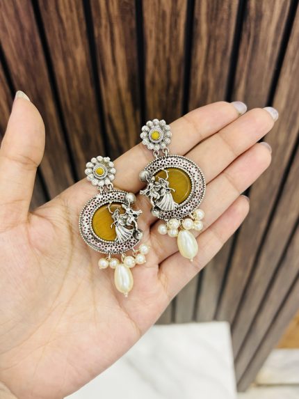 Doli barat brass earrings yellow