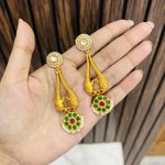 Drop brass earrings