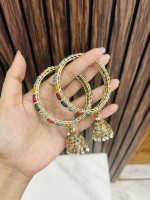 Multi stone bangles with latkan