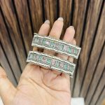 Mint pink brass bracelet quantity 1