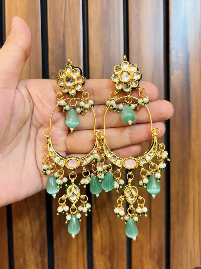 prakshi chandbali mint pink - Image 1