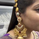 Manmeet brass jhumka ruby