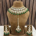 Kundan necklace green