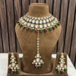 Kundan necklace Ruby-green
