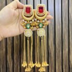 Shalu kashmiri brass earrings Ruby