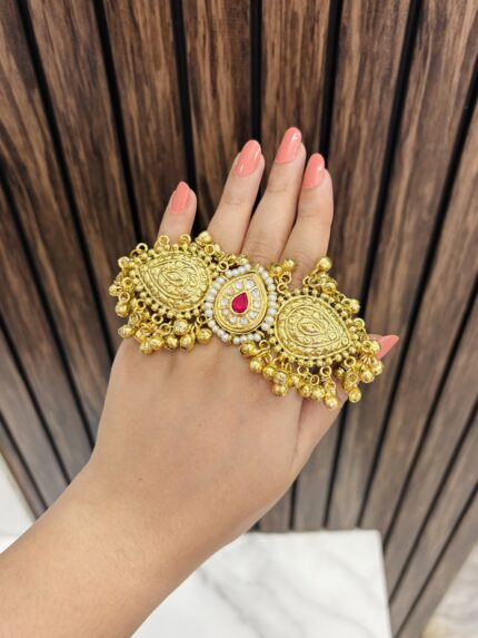 Intricate golden brass Ring