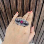 2 elephant brass ring