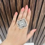 Square brass ring