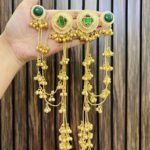 Kalpna brass kashmiri earring green