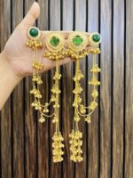 Kalpna brass kashmiri earring green